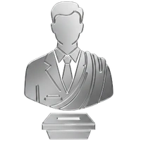 icone en rhodium pour représenter la classe politique